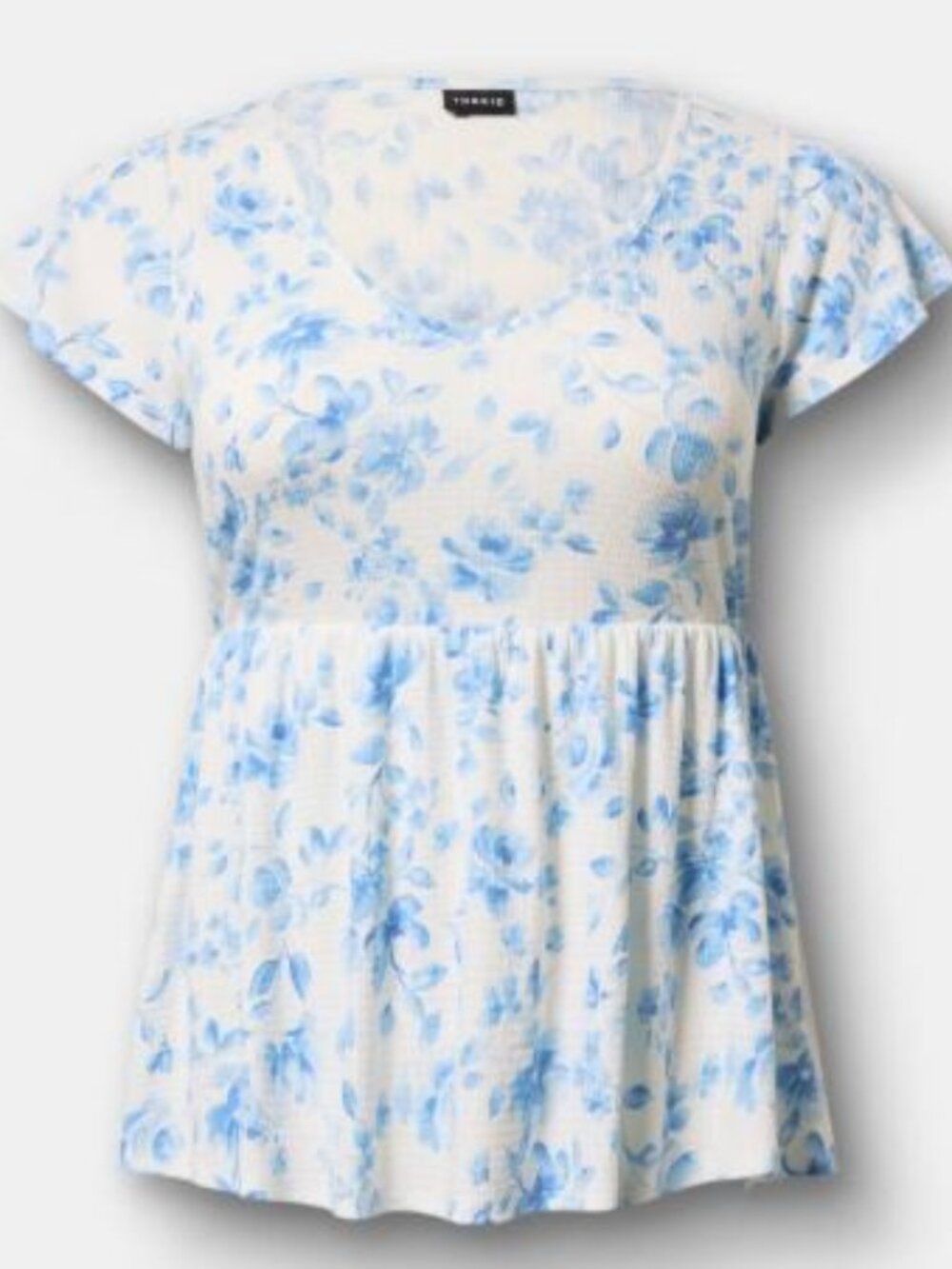 Textured Flutter Sleeve Babydoll
